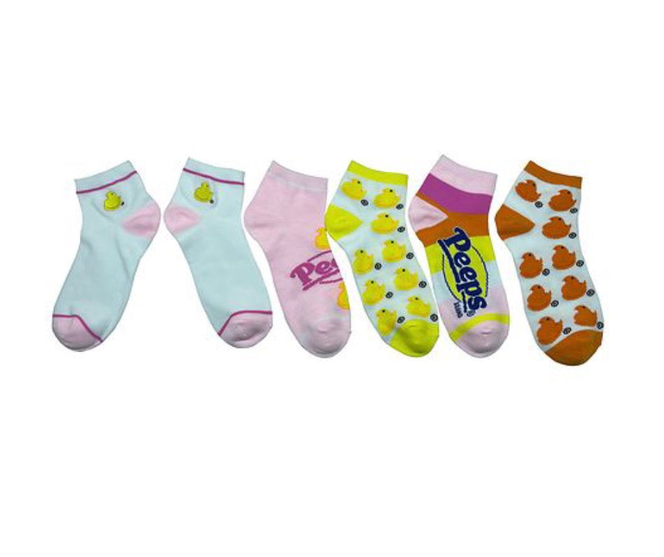 PEEPS® 5-Pack Women's Ankle Socks – Size 9-11 – Free Shipping
