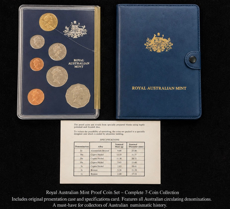 Royal Australian Mint Proof Coin Set – Complete Original Case & Certificate