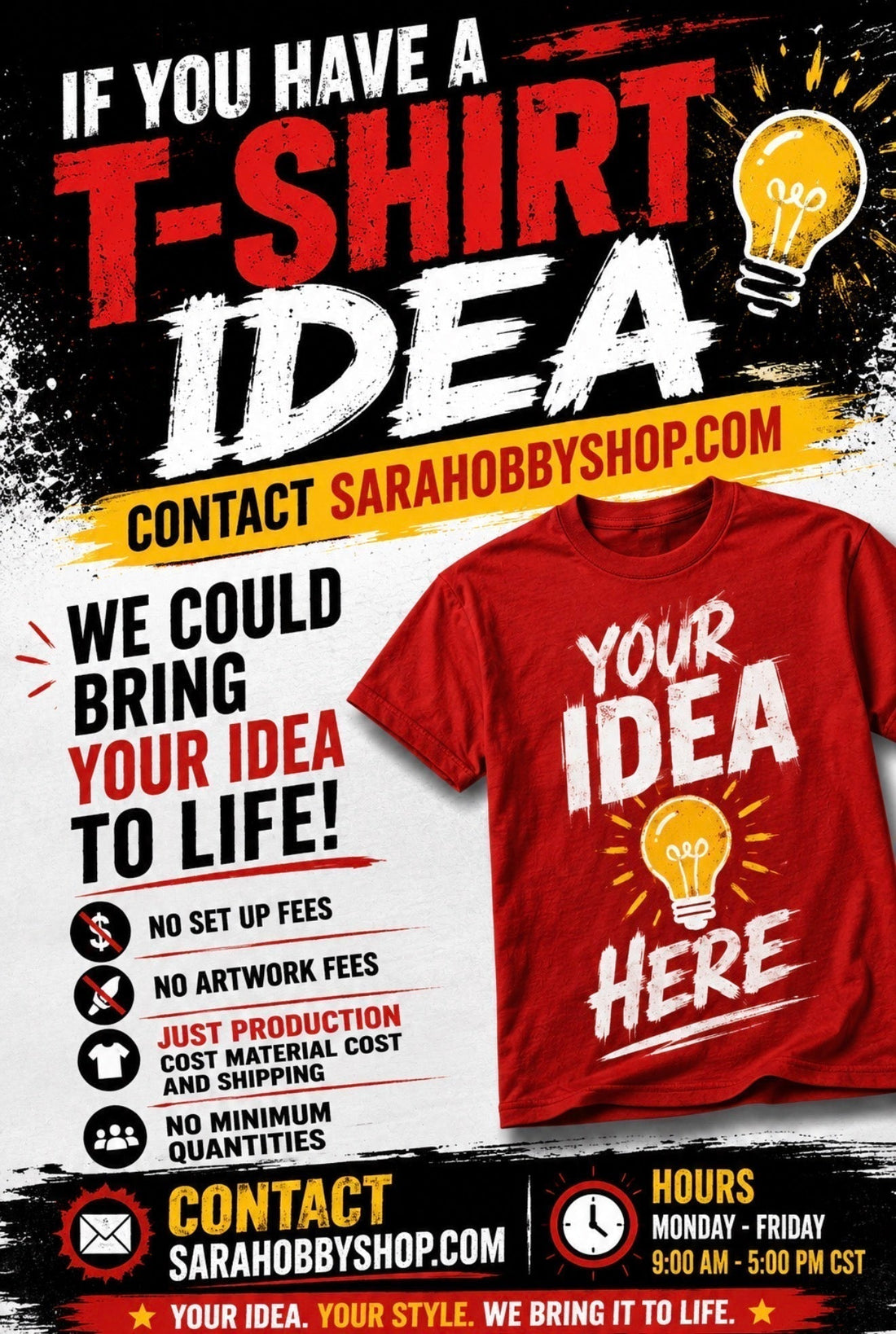 Custom T-Shirt Ideas - Sarah Hobby Shop