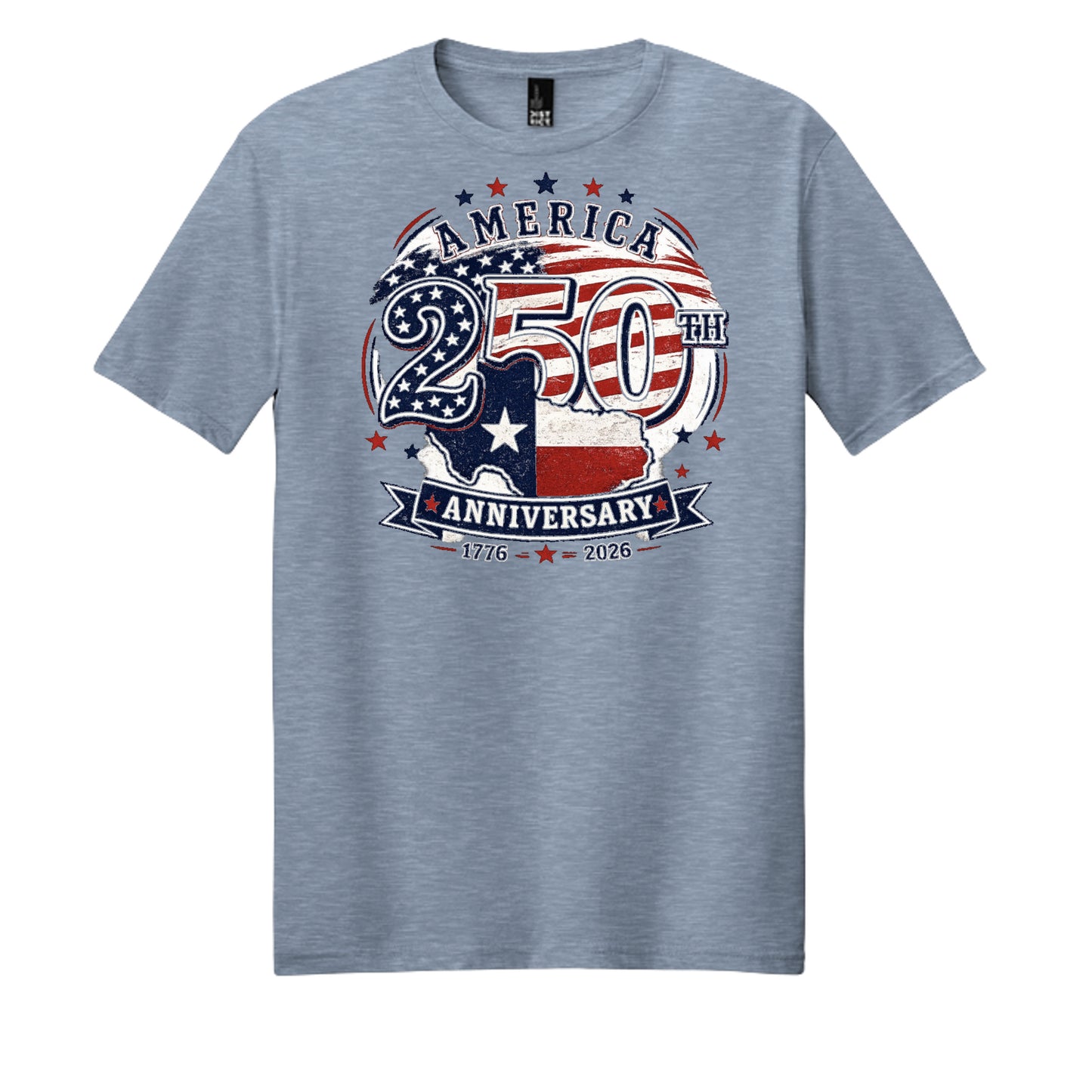 Flint Blue Heather - DM108 - FRONT