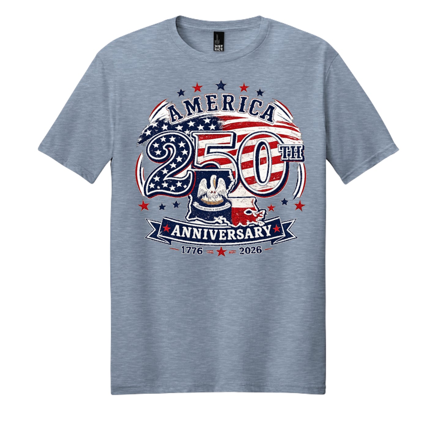 Flint Blue Heather - DM108 - FRONT